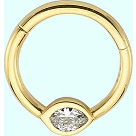 Sembol Gold Tektaş Göz 14 Ayar Altın Halka Piercing