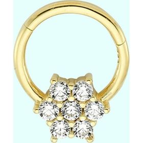Sembol Gold Tektaş Kartanesi 14 Ayar Altın Halka Piercing