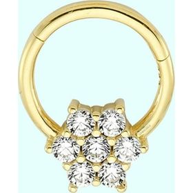 Sembol Gold Tektaş Kartanesi 14 Ayar Altın Halka Piercing