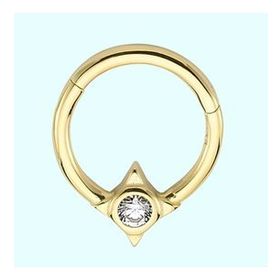 Sembol Gold Tektaş Pusula 14 Ayar Altın Halka Piercing