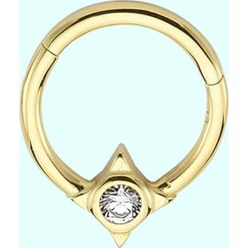 Sembol Gold Tektaş Pusula 14 Ayar Altın Halka Piercing