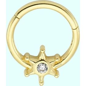 Sembol Gold Tektaş Yıldız 14 Ayar Altın Halka Piercing