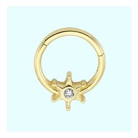Sembol Gold Tektaş Yıldız 14 Ayar Altın Halka Piercing