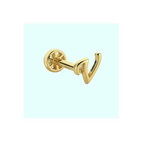 Sembol Gold -V- Harf 14 Ayar Tragus Altın Piercing