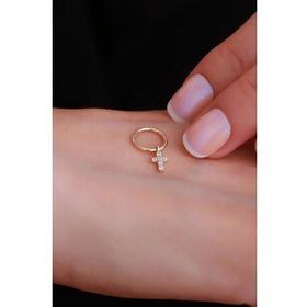 Sembol Hac 14 Ayar Gold Altın Halka Piercing