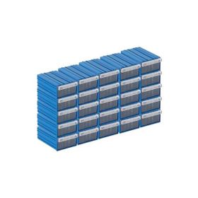 Sembol Plastik Ç1009 Mavi Şeffaf 110X65X170 / 105 25 Adet Plastik Çekmece