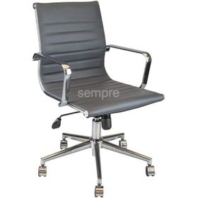 Sempre Krom Antrasit Ofis Çalışma Koltuğu