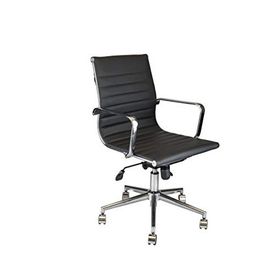 Sempre Krom Siyah Ofis Çalışma Koltuğu