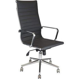Sempre Krom Siyah Ofis Çalışma Koltuğu