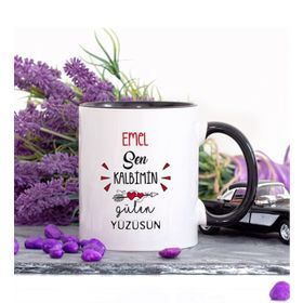 Sen Kalbimin Gülen Yüzüsün Lacivert Kupa Bardak