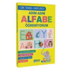 Sen Yayınları Adım Adım Alfabe Öğreniyorum Dik Temel Harflarle