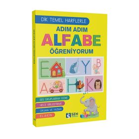 Sen Yayınları Adım Adım Alfabe Öğreniyorum Dik Temel Harflarle