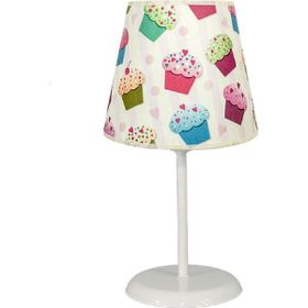 Şenay Aydınlatma Pembe Cupcake Çocuk Odası Silindir Kumaş Abajur