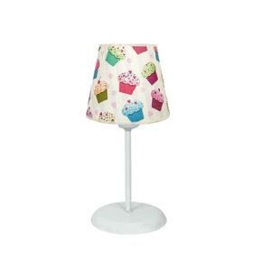 Şenay Aydınlatma Pembe Cupcake Çocuk Odası Silindir Kumaş Abajur