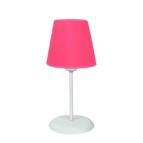 Şenay Koyu Pembe Aydınlatma Metal Ayak Modern Konik Kumaş Abajur