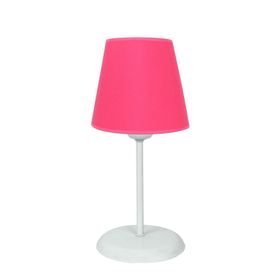 Şenay Koyu Pembe Aydınlatma Metal Ayak Modern Konik Kumaş Abajur