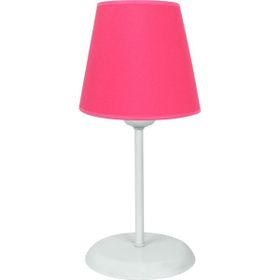 Şenay Koyu Pembe Aydınlatma Metal Ayak Modern Konik Kumaş Abajur