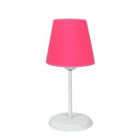 Şenay Koyu Pembe Aydınlatma Metal Ayak Modern Konik Kumaş Abajur