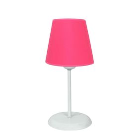 Şenay Koyu Pembe Aydınlatma Metal Ayak Modern Konik Kumaş Abajur