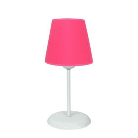 Şenay Koyu Pembe Aydınlatma Metal Ayak Modern Konik Kumaş Abajur