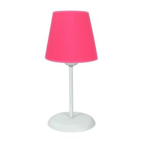 Şenay Koyu Pembe Aydınlatma Metal Ayak Modern Konik Kumaş Abajur