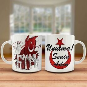 Senin Adın Göktürk Yazılı Baskılı Kupa Bardak