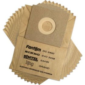 Seninürünün Fantom Whisper Dc 2600 3 Katlı 10 Adet Kağıt Uyumlu Süpürge Toz Torba