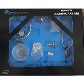 Şenpres Yuvarlak Havluluk 5'li Banyo Aksesuar Seti
