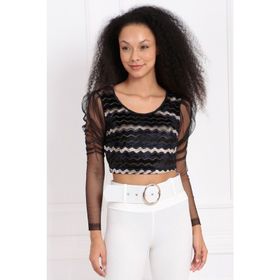 Sense BLZ33256 Kolları Tüylü Kadife Bluz