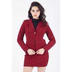 Sense CKT32385 Önü Tek Düğmeli Manşetler Çift Düğmeli Likralı Fitilli Ceket