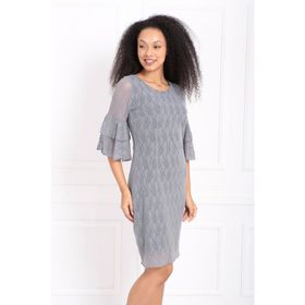 Sense ELB31293 Gri Güpür Kolları Volanlı Elbise