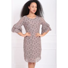 Sense ELB31293 Gri Güpür Kolları Volanlı Elbise