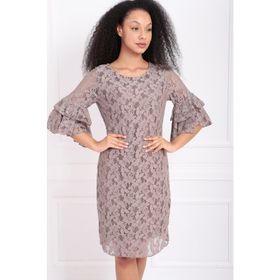 Sense ELB31293 Gri Güpür Kolları Volanlı Elbise