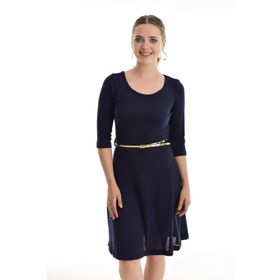 Sense ELB32173 Lacivert Havuz Yaka Çiçekli Kadın Elbise