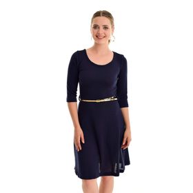Sense ELB32173 Lacivert Havuz Yaka Çiçekli Kadın Elbise