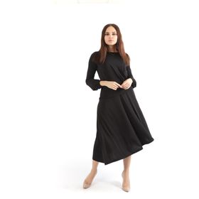 Sense ELB32267 Siyah Beli Volanlı Sandy Kadın Elbise