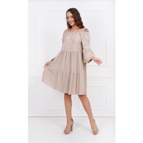 Sense ELB32691 K.Vizon Uzun Kol Madonna Yaka Elbise