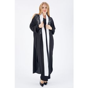 Sense kmn31526 Siyah Babil Kumaş Kimono