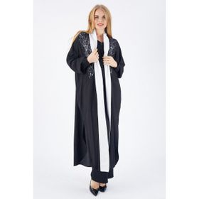 Sense kmn31526 Siyah Babil Kumaş Kimono
