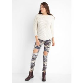 Sense Pnt14006 Laci Bej Kamuflaj Kamuflaj Desenli Pantolon