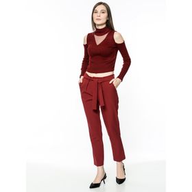 Sense PNT19018 Bordo Kadın Pantolon