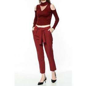 Sense PNT19018 Bordo Kadın Pantolon