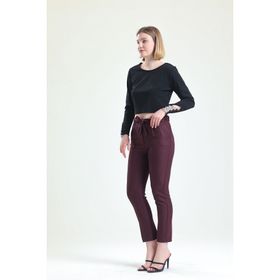 Sense PNT19022 Mor Beli Kemerli Bilekte Kadın Pantolon