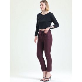 Sense PNT19022 Mor Beli Kemerli Bilekte Kadın Pantolon