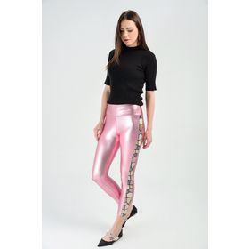 Sense PNT31360 Pembe Yanları Payet Seritli Varak Kadın Pantolon