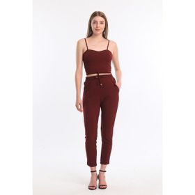 Sense PNT33885 Beli Lastikli Cepli Bağuclu Scuba Krep Pantolon