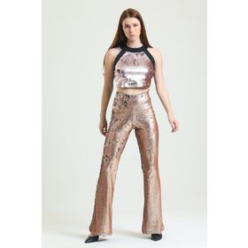 Sense PNT34174 Bej Gold Abiye Payet Pantolon