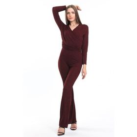 Sense Tlm34170 Siyah Kruvaze Simli Örme Krep Abiye Tulum