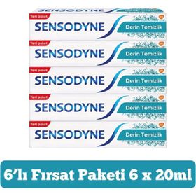 Sensodyne 20 ml 6'lı Fırsat Paketi Derin Temizlik Diş Macunu