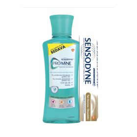Sensodyne 8681291000362 Ağız Bakım Seti 50 ml Tam Koruma Diş Macunu+ 250 ml Promine Ağız Suyu